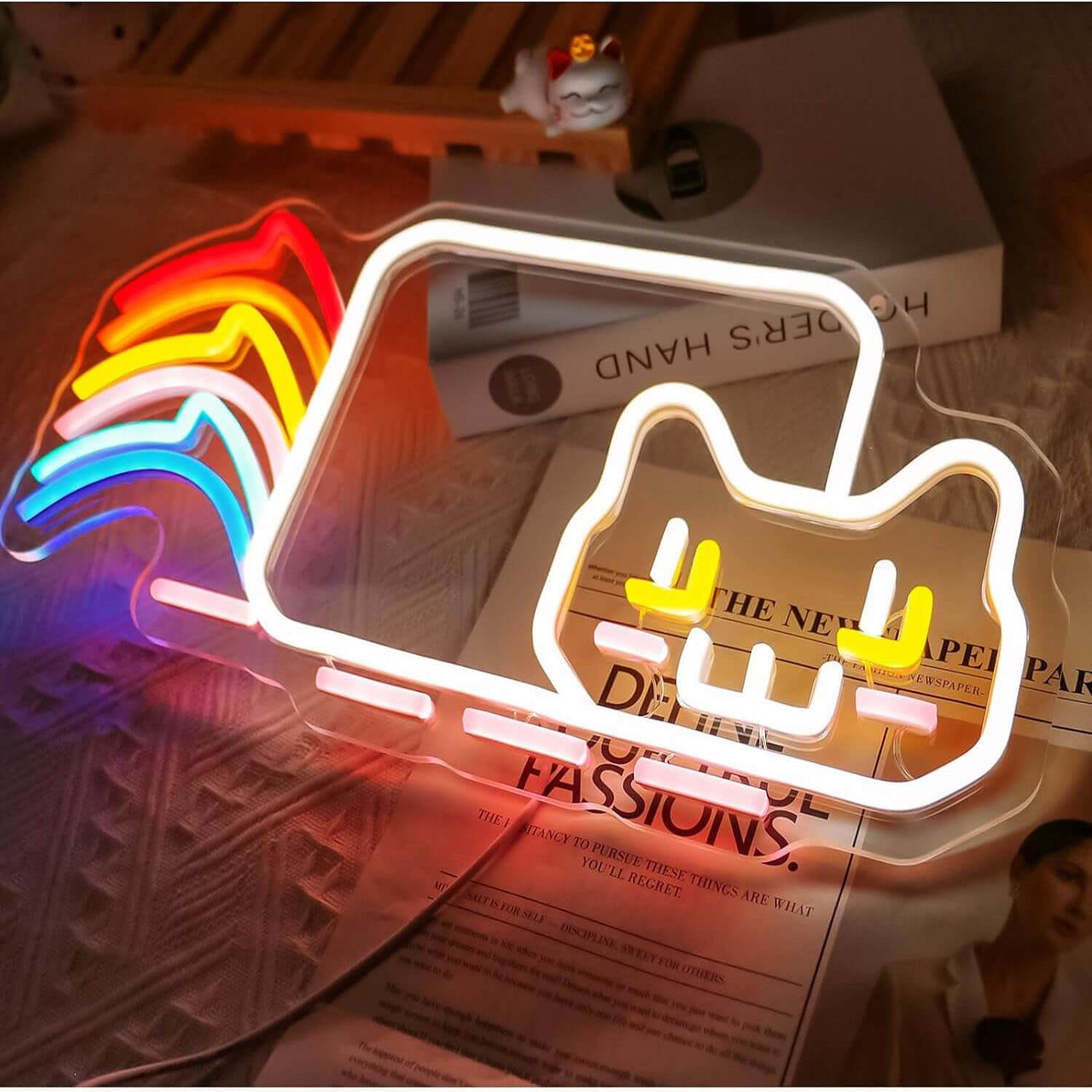 Rainbow Cat LED Neon Sign