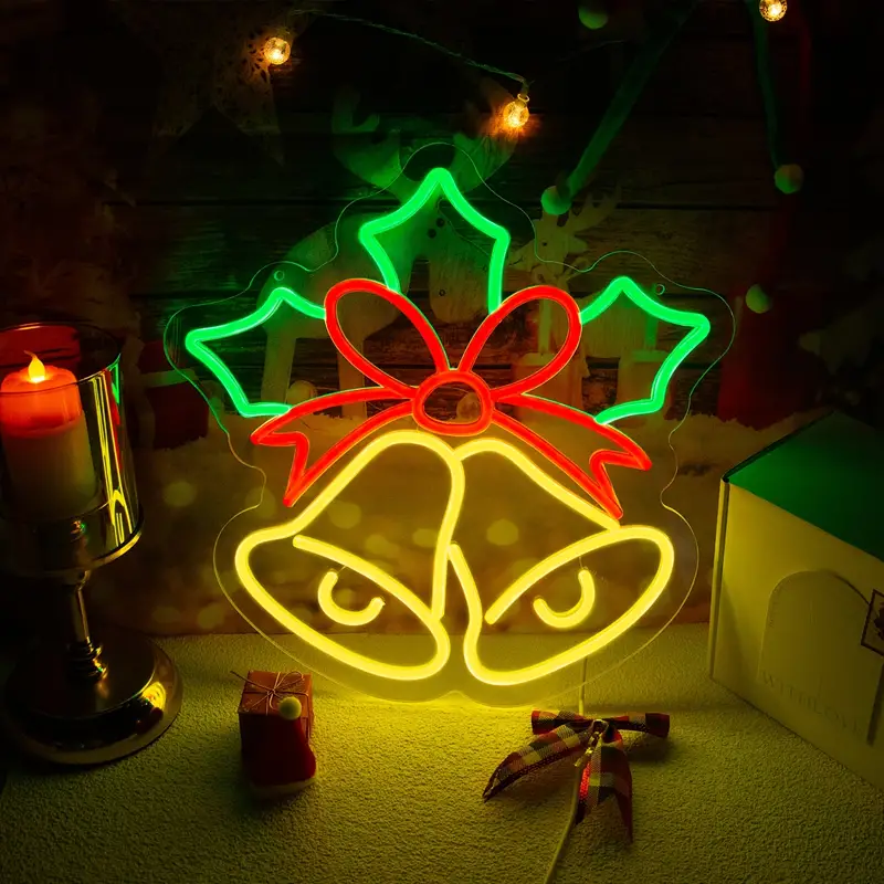 Christmas bells LED Neon Sign