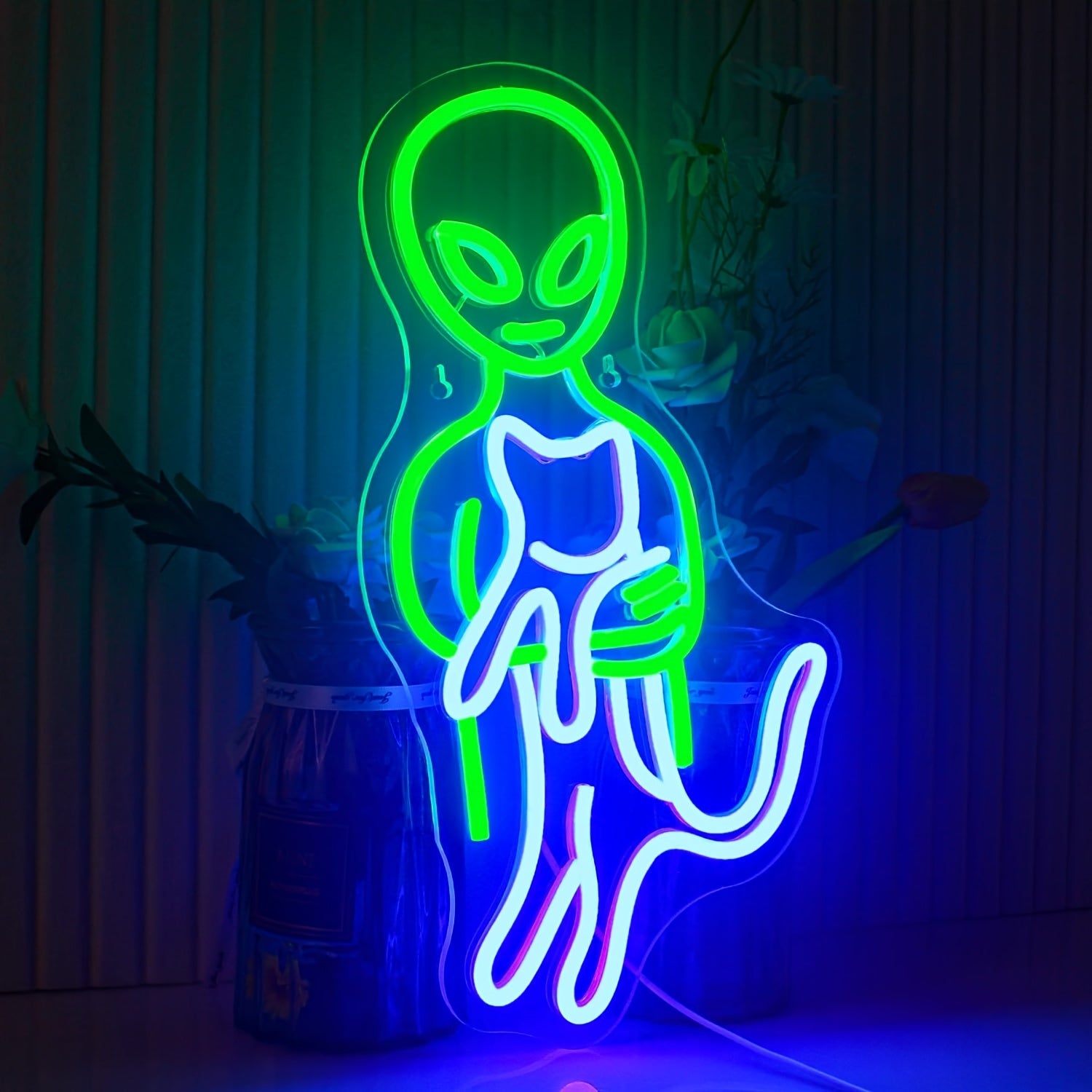 Aliens And Cats LED Neon Sign