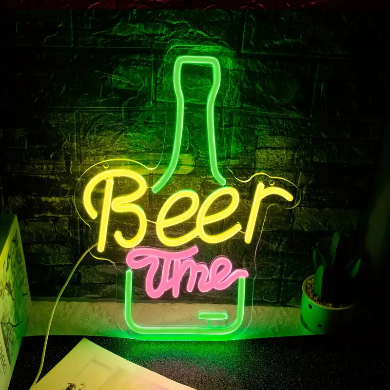 Green Beer Time LED Neon Sign