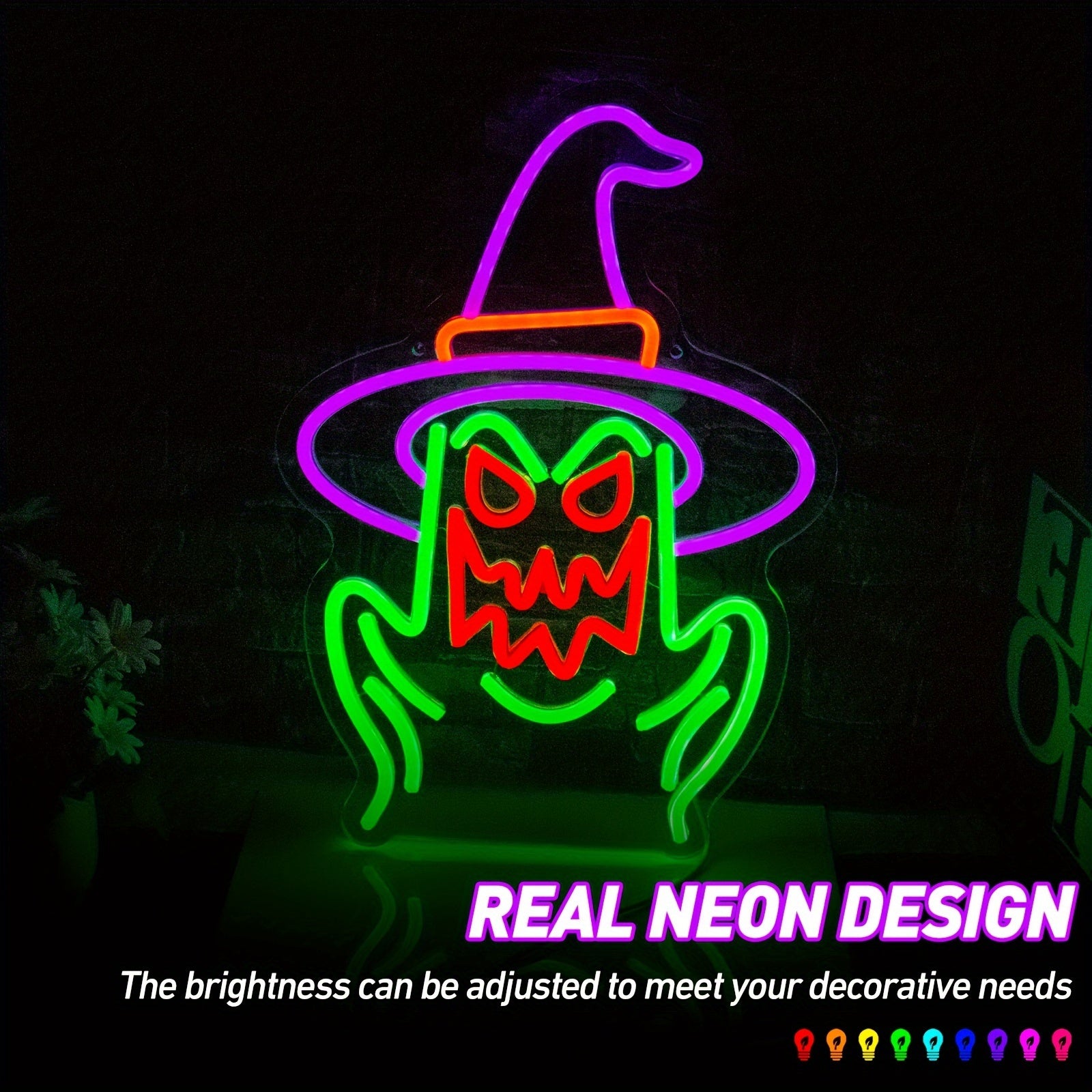 Ghost Witch LED Neon Sign