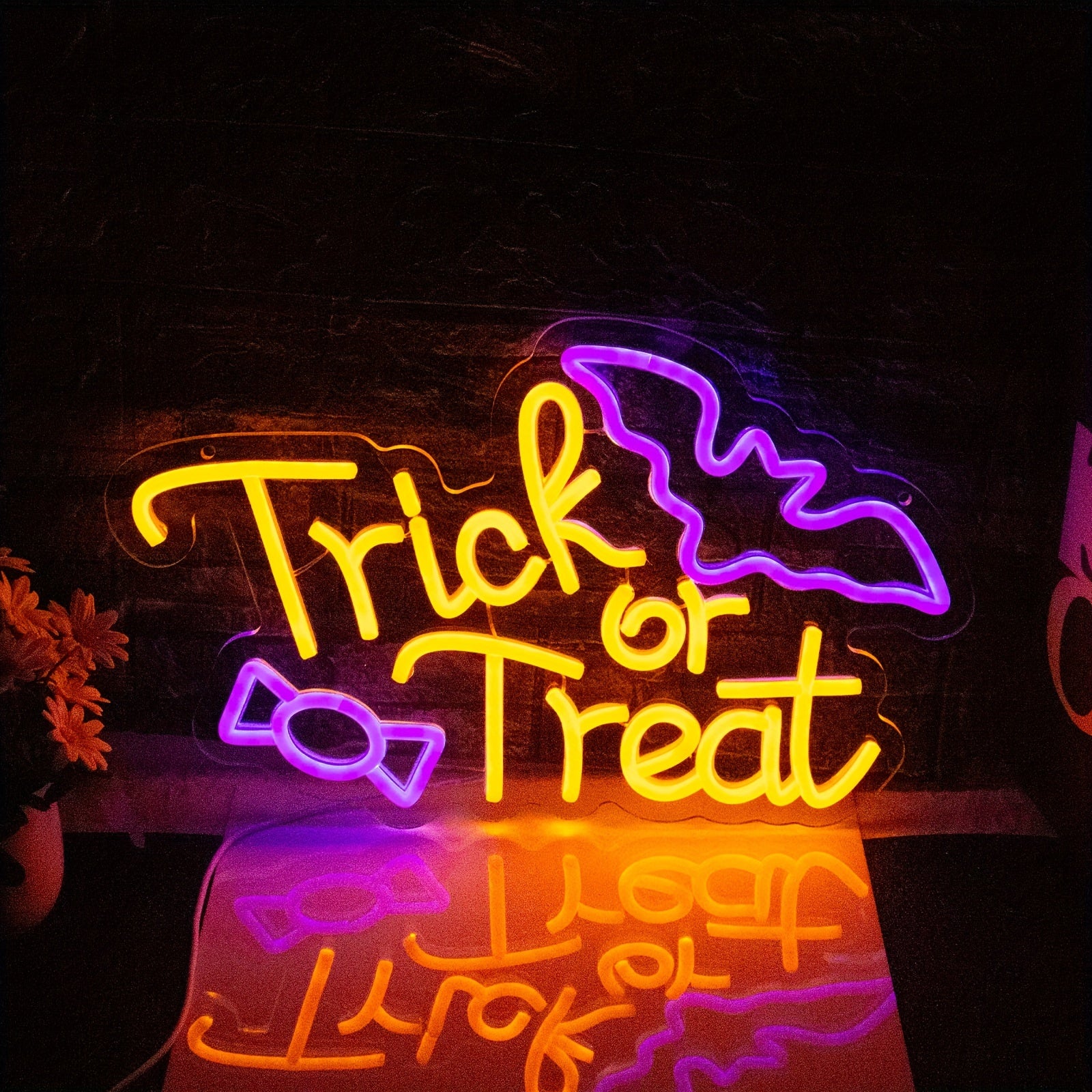 Halloween Trick Or Treat LED Neon Sign