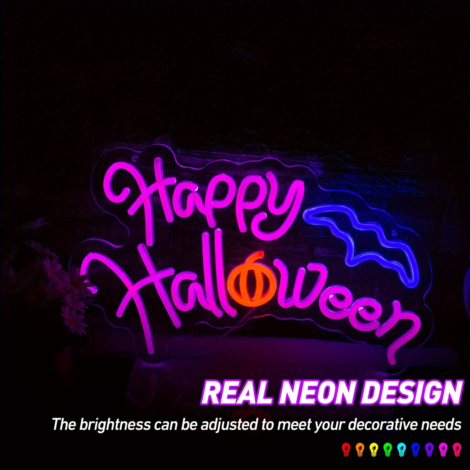 Happy Halloween LED Neon Sign