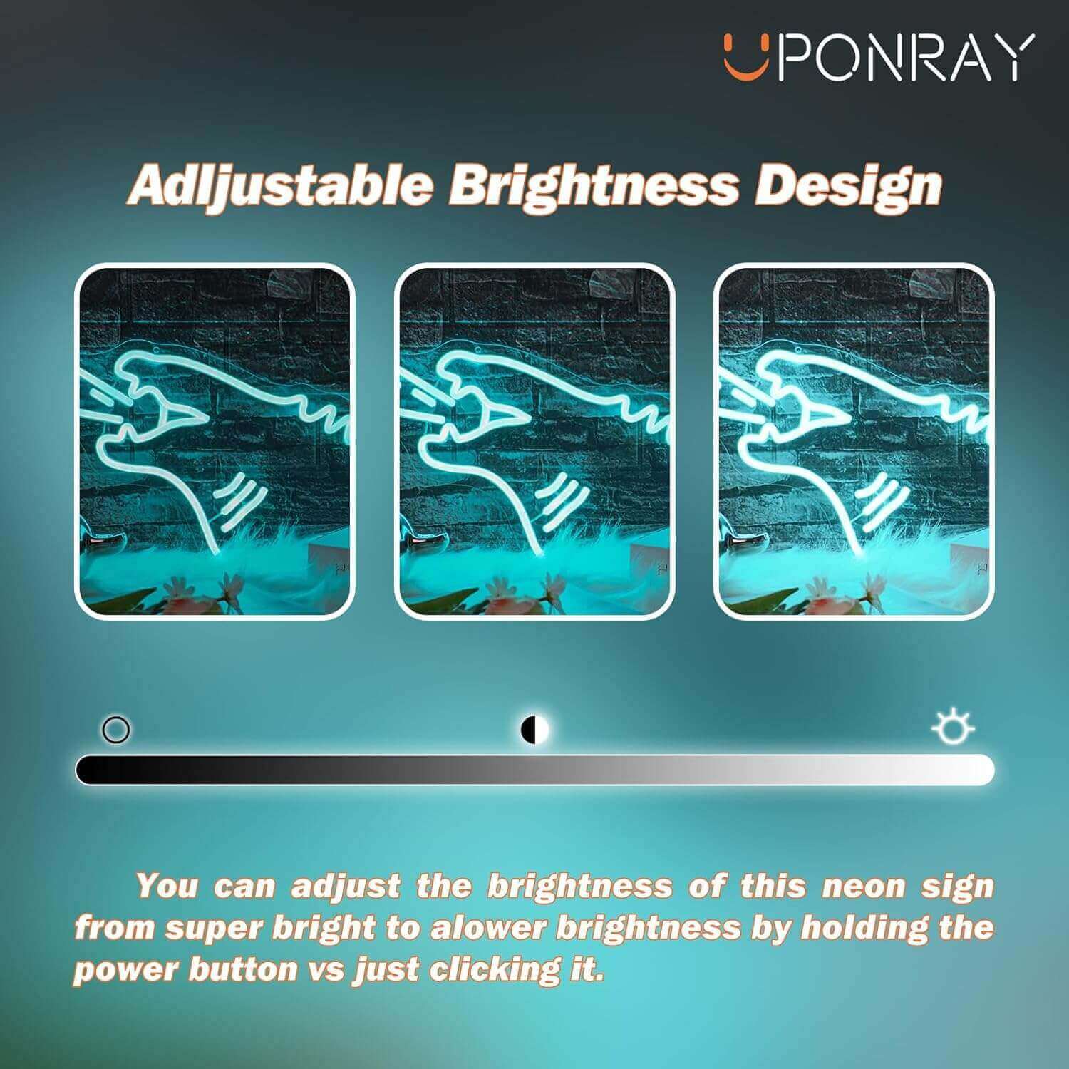 UponRay Dinosaur Neon Sign