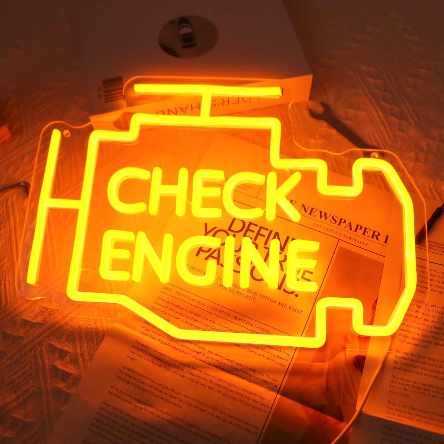 Uponray Check Engine Neon Signs