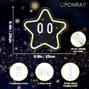 Uponray Star Neon Sign